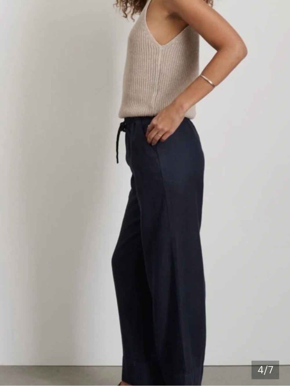 Alex Mill Riley Linen pant dark navy
